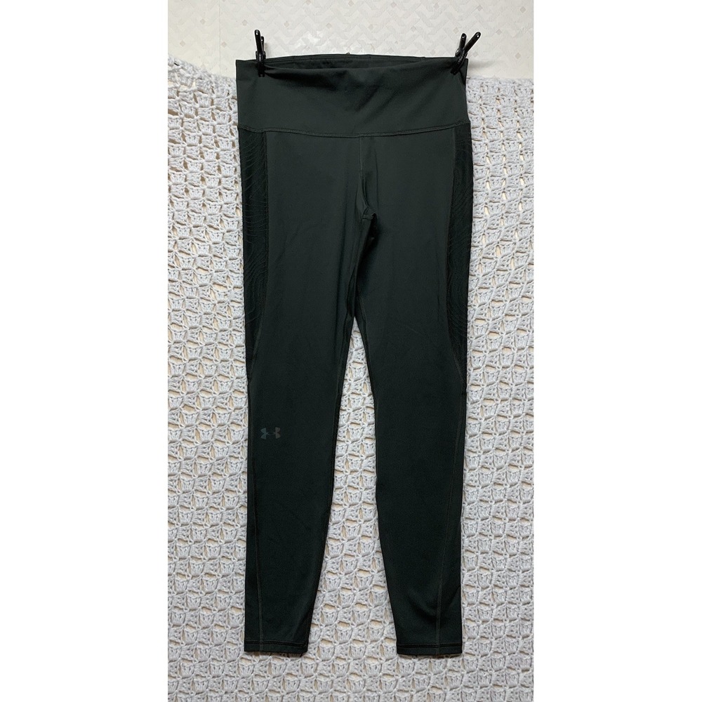 Under Amour Coldgear Leggings Women's Size M Olive Green Skinny Celliant‎